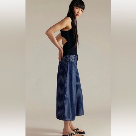 NWT We The Free High Top Wide Crop Jeans ~Bittersweet Blue~ - Picture 3 of 4